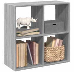 vidaXL Szürke Sonoma Szerelt Fa Elválasztó Könyvespolc 69, 5x29x69, 5 cm