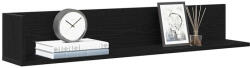 vidaXL 2 db Fekete Szerelt Fa Fali Polc 100x16, 5x16, 5 cm