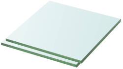 vidaXL 2 db Átlátszó Üveg Paneles Polc 30x30 cm