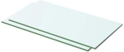 vidaXL 2 db Átlátszó Panel Üvegpolc 50x20 cm