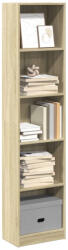 vidaXL Sonoma Tölgy Színű Szerelt Fa Könyvespolc 40x24x176 cm