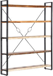vidaXL 5 Szintes Tömör Újrahasznosított Fa Könyvespolc 140x30x180 cm