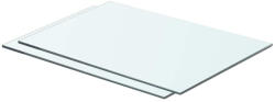 vidaXL 2 db Átlátszó Üveg Paneles Polc 50x30 cm