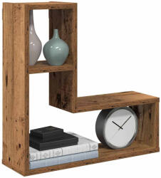 vidaXL 2 db Antik Fa Színű Szerelt Fa Fali Kockapolc 50x15x50 cm