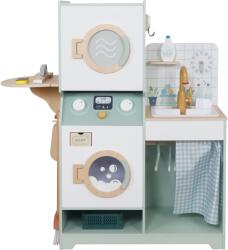 Ginger Home Дървен игрален комплект 3 в 1 Ginger Home - Пералня, С мивка и сушилня (W10L030)