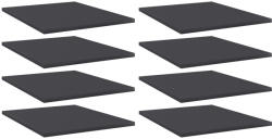 vidaXL 8 db Szürke Szerelt Fa Könyvespolc 40x50x1, 5 cm
