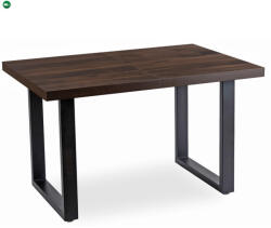Mebel Elite Bővíthető étkezőasztal 130-230 cm dió/fekete - TOMAS