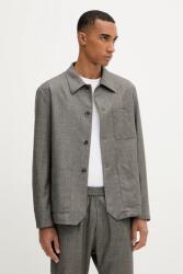 Barena Venezia gyapjú kabát Overshirt Visal - szürke 52