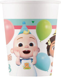  CoComelon Birthday papír pohár 8 db-os 200 ml FSC (PNN97878) - aprotalpak