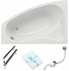 Cersanit Aszimmetrikus kád Cersanit Sicilia 150x100 Bal láb szifon törölköző (S301-095)