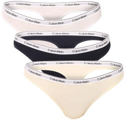 Calvin Klein 3PACK tanga damă Calvin Klein multicolor (QD5209-TC8) M (184599)