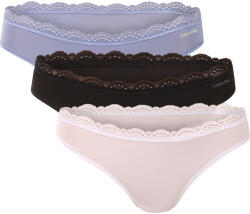 Calvin Klein 3PACK tanga damă Calvin Klein multicolor (QD5300-3FD) S (184602)