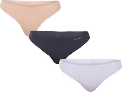 Calvin Klein 3PACK tanga pentru femei Calvin Klein fără cusur multicolor (QD3558E-31K) L (183141)