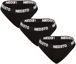 Nedeto 3PACK chiloți damă Nedeto negri (3NKB001) S (174962)