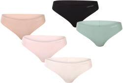 Calvin Klein 5PACK tanga pentru femei Calvin Klein fără cusur multicolor (QD3556E-31N) M (183146)