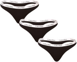 Calvin Klein 3PACK tanga damă Calvin Klein negri (QD3587E-001) XS (151171)