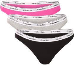 Calvin Klein 3PACK tanga damă Calvin Klein multicolor (QD5209-FQN) L (184578)