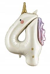 Party Deco Unikornis alakú fólia lufi 4 Születésnap
