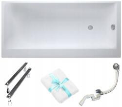 Cersanit Téglalap alakú akril kád Cersanit Smart 170x80 Bal lábszifon törölköző (S301117)