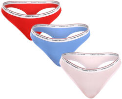 Tommy Hilfiger 3PACK tanga pentru femei Tommy Hilfiger supradimensionat multicolor (UW0UW04894 0WR) XL (179229)