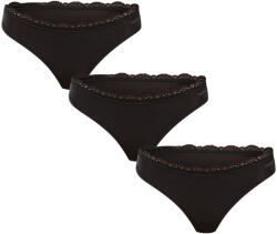 Calvin Klein 3PACK tanga damă Calvin Klein negri (QD5300-UB1) XL (181459)