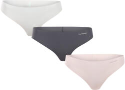 Calvin Klein 3PACK tanga pentru femei Calvin Klein fără cusur multicolor (QD3558E-WAK) XS (181806)