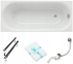 Cersanit Téglalap alakú akril kád Cersanit Octavia 170x70 lábszifon törölköző (S301-253)