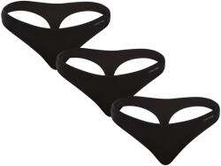 Calvin Klein 3PACK tanga damă Calvin Klein negri (QD5217E-UB1) XS (178240)
