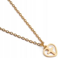  Szív alakú kereszt alakú nyaklánc arany KP-21713