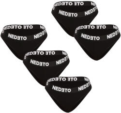Nedeto 5PACK chiloți damă Nedeto negri (5NKB001) XL (174963)