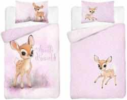  Pamut ágynemű huzat 90*120 cm - Őzike rózsaszín