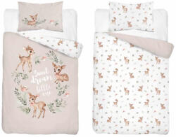  Pamut ágynemű huzat 90*120 cm - Kis őzikék bézs