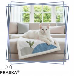 Aqua macskafekhely takaró elegáns puha 50x60 3D applikációkkal (3C2B-14588_20250714145220)