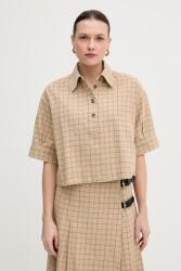 Barbour blúz pamutból Hollington - bézs 36