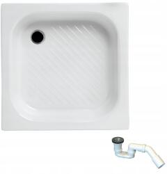 Polimat Zuhanytálca 70x70 cm fehér szögletes akril kabin szifon (00207)