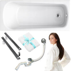 Cersanit Téglalap alakú akril kád Cersanit Nao 160x70 lábszifon törölköző (S301-243)