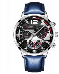 DEYROS klasszikus karóra kék/ezüst