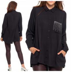 Moraj minta nélküli hosszú ujjú női ing M-es méret (OKD4000-002)