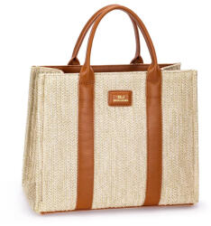 David Jones bézs textil / műbőr női kézi / válltáska cm6960h