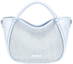 David Jones világos kék / ezüst műbőr / textil női kézi / válltáska cm8403