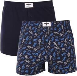 Nedeto 2PACK férfi bő szárú boxeralsó Nedeto többszínű (2NTV07) L