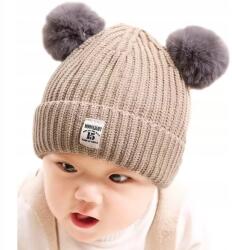  Márka nélkül czapka zimowa beanie beige 50-es méret