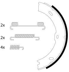 Textar Kézifék pofák Mercedes Sprinter 06- 91066800 Textar