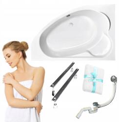 Cersanit Aszimmetrikus kád Cersanit Kaliope 170x110 Bal láb szifon törölköző (S301114)