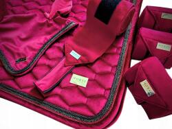 horss equestrian Horss sokoldalú szett Velvet sapka fülvédő Royal Red (650)