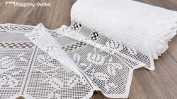 fuggonyoutlet Méteráru, Vitrázs Függöny, Zsakar, fehér, 30 cm - fuggonyoutlet - 1 390 Ft