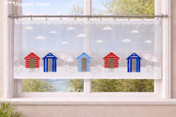 fuggonyoutlet Méteráru, Sandbanks, Vitrázs Függöny, színes, 45 cm