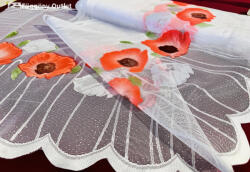 fuggonyoutlet Méteráru, Vitrázs Függöny, pipacs, 60 cm