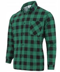 JHK Munkás flanel ing, hosszú ujjú, 100% pamut, Jhk, Zöld, XXXL (Koszula flanelowa robocza niebieska KO FL RB)