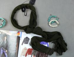 Next Új Stílusos Meleg Sál Khaki Csíkos Sál